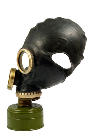 Black worn gas mask.の写真素材