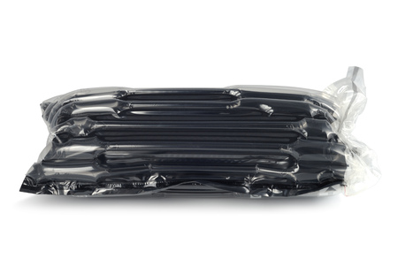 Printer cartridge in plastic case isolated with clipping path over white backgroundの写真素材