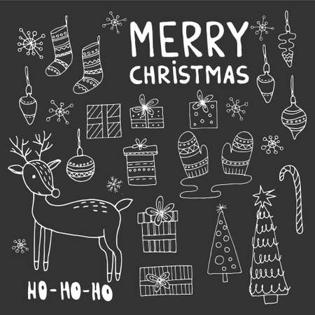 Christmas objectsのイラスト素材