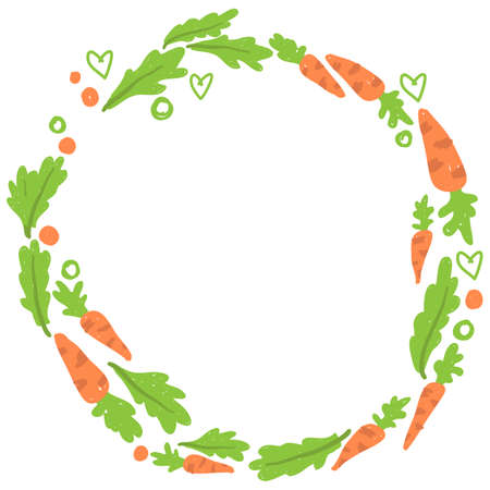 Carrot vector frameのイラスト素材