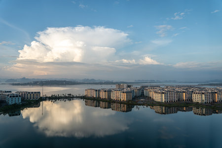 Morning view of Halong Bay, Vietnam.の写真素材