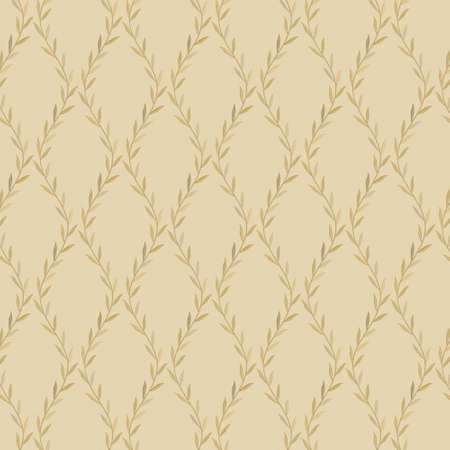 Seamless Vintage Leaves Patternのイラスト素材