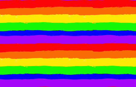 Rainbow seamless pattern. Painted distressed texture. Colorful vector background. Messy grunge design. Spectrum illustration. Can be poster, greeting card, banner, stylized gay flag.のイラスト素材