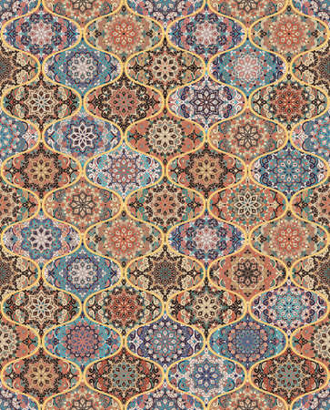 Rounded Mandala Tile Pattern