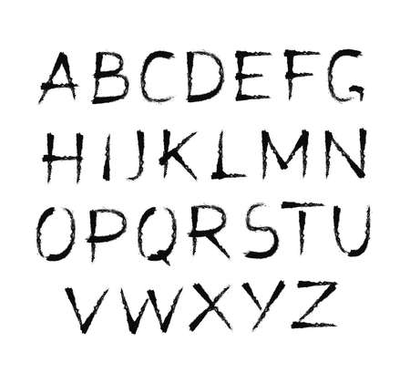 ABC Grunge Painted Brush Strokes Textureのイラスト素材