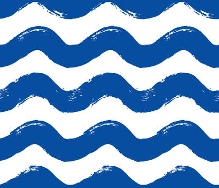 Painted Blue Wave Patternのイラスト素材