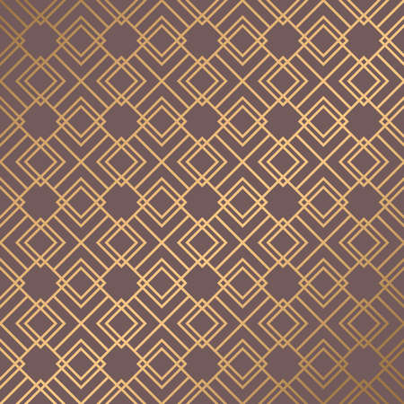 Gold and brown art geometric pattern.