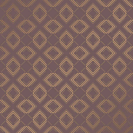 Gold and brown art geometric pattern.のイラスト素材