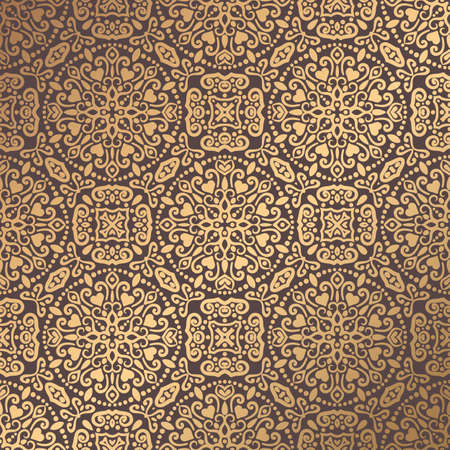 Golden Arabesque Patternのイラスト素材
