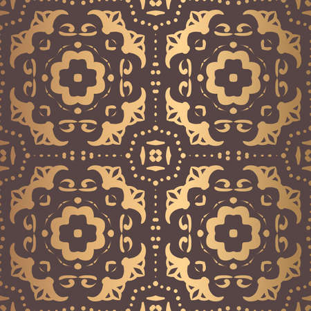 Golden Arabesque Patternのイラスト素材