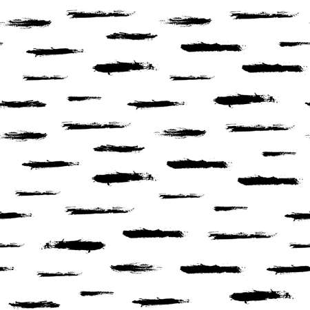 Irregular brush strokes pattern. Seamless hand drawn painted lines. Vector graphic print. Art backgroundのイラスト素材