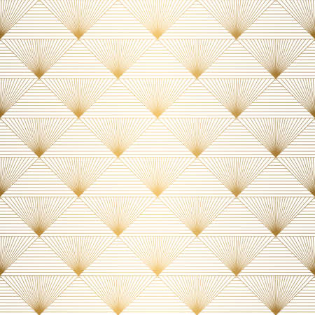 Art Deco pattern. Seamless white and gold background. Wedding decorationのイラスト素材