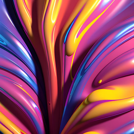 Paint splatter background. Color mix in fluid shapes and droplets