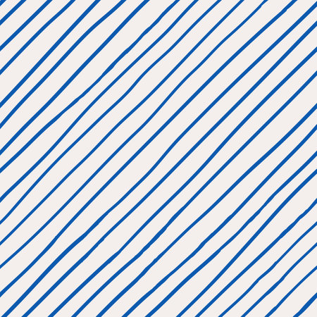 Diagonal striped pattern. Blue hand drawn pattern on white backgroundのイラスト素材