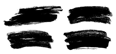 Brush strokes vector. Rectangular painted objectsのイラスト素材