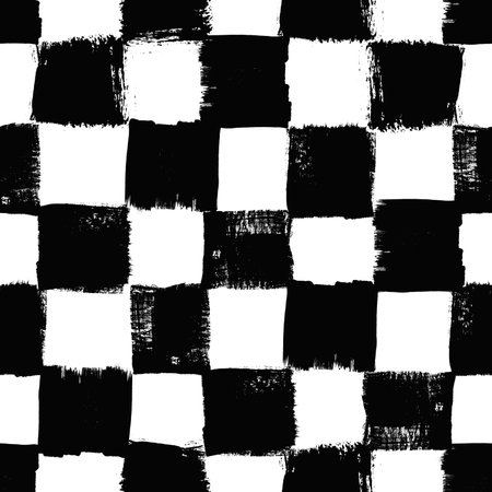 Vector checkered pattern. Brush backgroundのイラスト素材