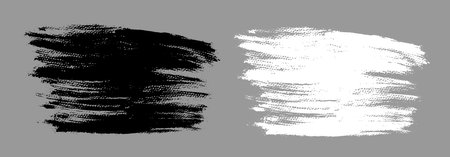Brush strokes vector. Line and rectangle bannersのイラスト素材