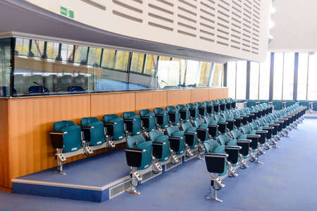 France, Strasbourg - 29 October 2015:Judicial conference hall on human rights Strasbourg, France