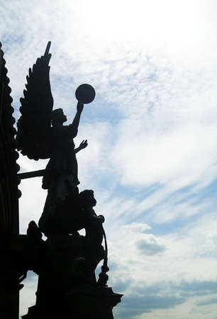 Angels playing basketballの写真素材