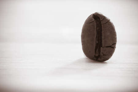 Close up coffee bean selective focus - vintage effect