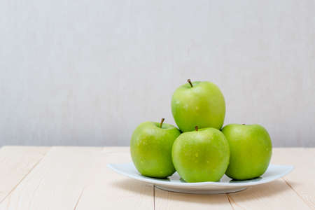 Still Life of green apple fruitの写真素材