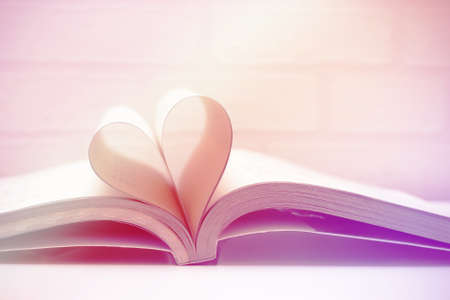Heart book - pastel effectの写真素材