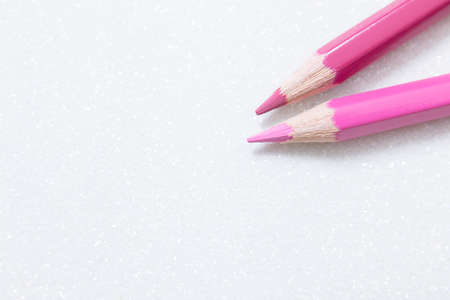 Pink pencils with copy space for insert text. Concept Valentine's dayの写真素材