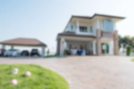 Blur house backgroundの写真素材