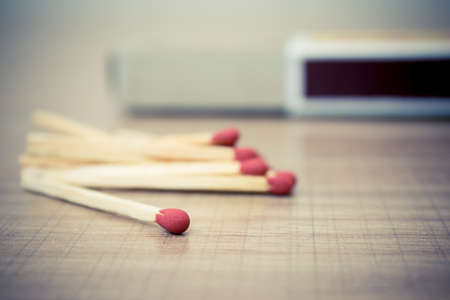 One match out from the crowd, leadership concept. Selective focus.の写真素材