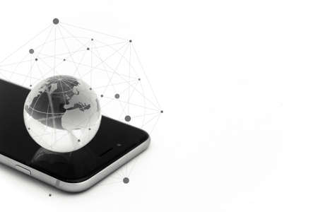 Global & international business concept. World connected. Social network concept.の写真素材