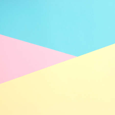 Color papers geometry flat composition background with pastel tones