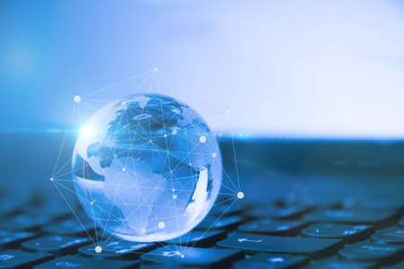 Global & international business concept. World connected. Social network concept.の写真素材