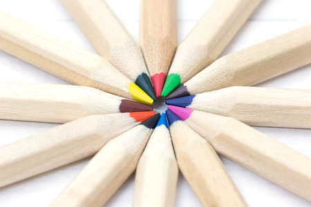 Group of colorful pencil. Team Teamwork Togetherness Collaboration Conceptの写真素材