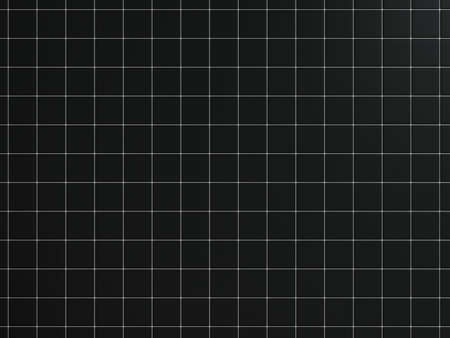 Square ceramic black tile and white grout background. For decor modern home and kitchen wall. 3D illustration.の写真素材
