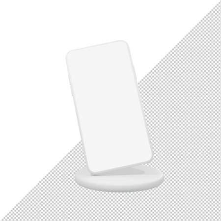 Mockup smartphones for presentation application display information graphics 3D rendering. Has clipping path for easy to use.の写真素材
