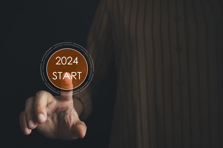 Businesswoman prepare plan goal for new year, great business future, target at work, new business...