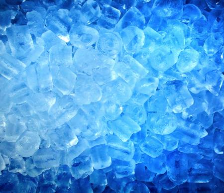 background with ice cubes in blue light