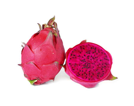 Dragon Fruit on white backgroundの写真素材