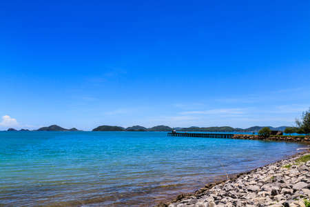 Jetty at Sattahip Cholburiの写真素材