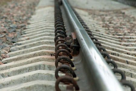 Railway in autumn in Belarus.