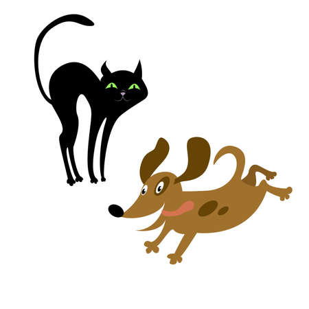 Cat and dogのイラスト素材