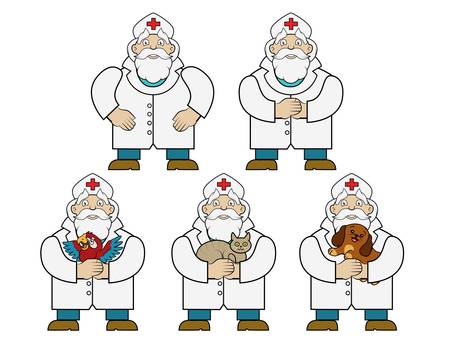 Vector image of collection of veterinariesのイラスト素材