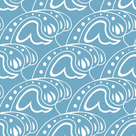 Vector image of seamless pattern with wavesのイラスト素材