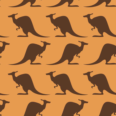 Vecdtor image of seamless pattern with kangarooのイラスト素材