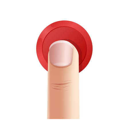 Vector image of an finger wih buttonのイラスト素材