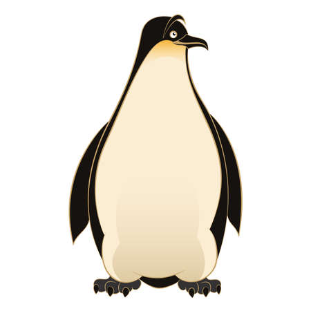 Vector image of an smiling cartoon Penguinのイラスト素材