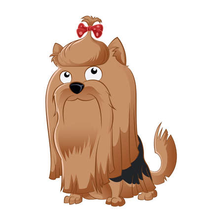 Vector image of a cute cartoon terrierのイラスト素材