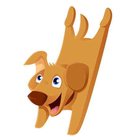 Vector image of a funny Cartoon Puppyのイラスト素材