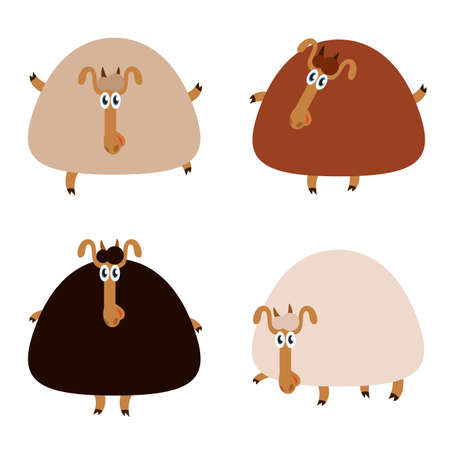 Vector image of an collection of sheepのイラスト素材
