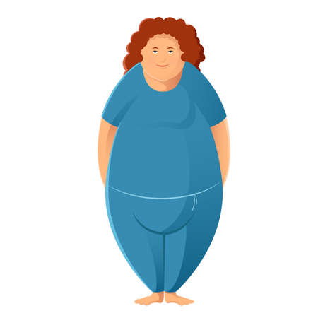 Vector image of a sport Plump womanのイラスト素材